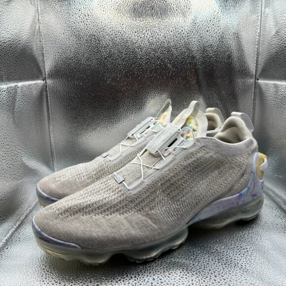 Size 13 Nike Air VaporMax 2020 Flyknit Summit White Mens Sneaker CJ6740-100 - Picture 6 of 10